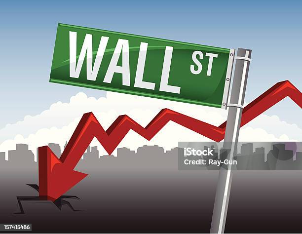 금융 위기 컨셉입니다 월 가에 대한 스톡 벡터 아트 및 기타 이미지 - 월 가, Stock Market Crash, 경기 침체