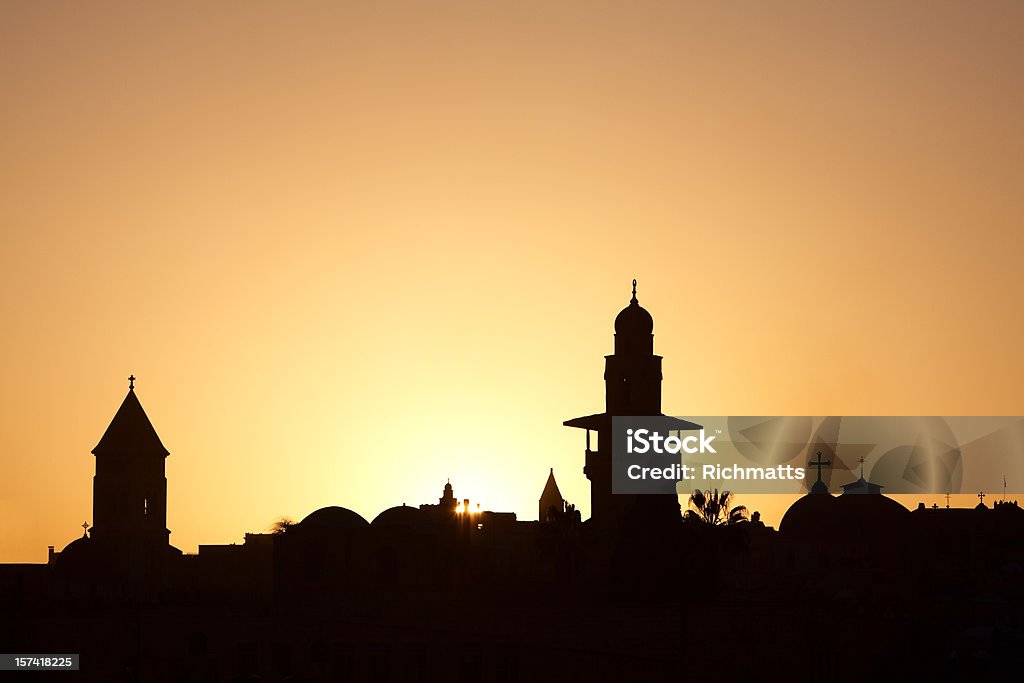 Иерусалим на закате - Стоковые фото Архитектура роялти-фри