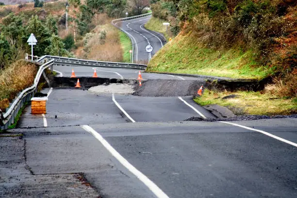 Photo of broken road