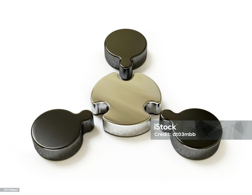 Teamwork concept - metallic  Connection Stock Photo