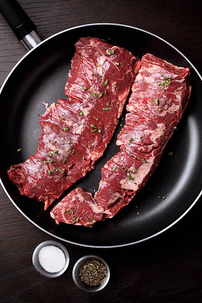 skirt steak stock photo