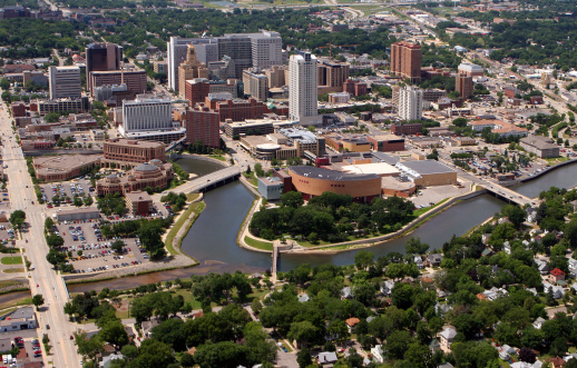 Aerial view of Rochester, Minnesota, USA.\u2028http://www.banksphotos.com/LightboxBanners/Aerial.jpg