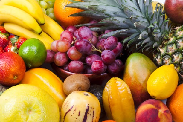 istock Close up of different fruits 157418900
