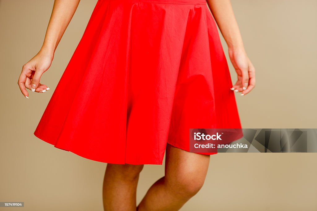 Woman in red - スカートのロイヤリティフリーストックフォト