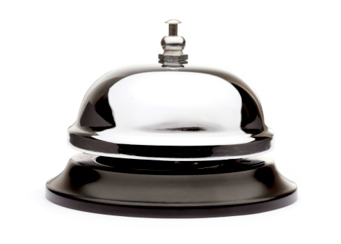 A service bell on a white background.