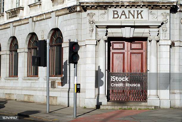 Photo libre de droit de Bank Porte Fermée banque d'images et plus d'images libres de droit de Activité bancaire - Activité bancaire, Bâtiment vu de l'extérieur, Façade