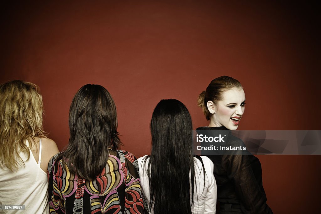 Vier Freunde - Lizenzfrei Hinterkopf Stock-Foto