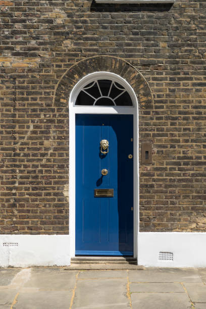 Two English blue doors