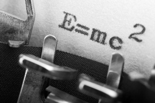E=mc2 in old typewriter
