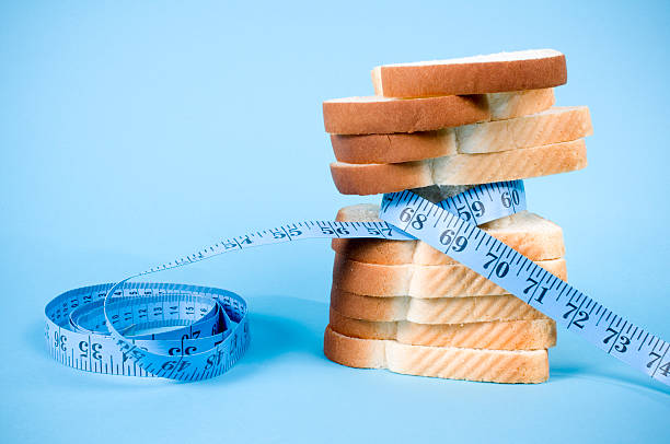 Diet Food on Blue stock photo