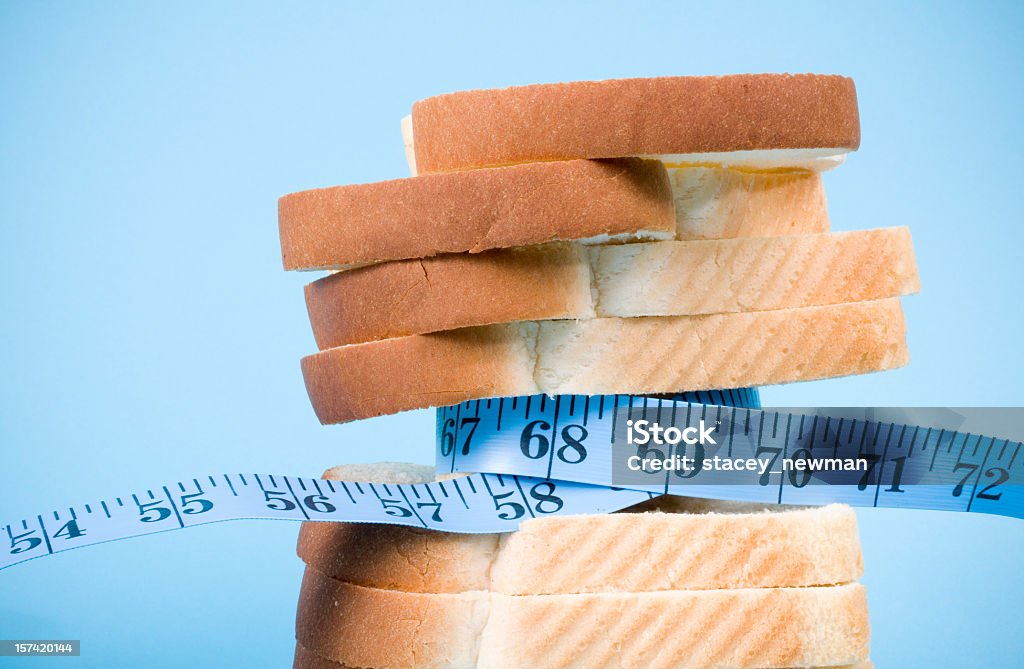 Dieta alimentos sobre azul - Foto de stock de Abundancia libre de derechos