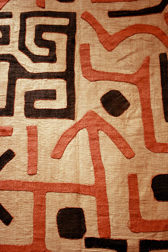 Traditional geometric oriental rug pattern detail. Mosaic textile background, Turkey