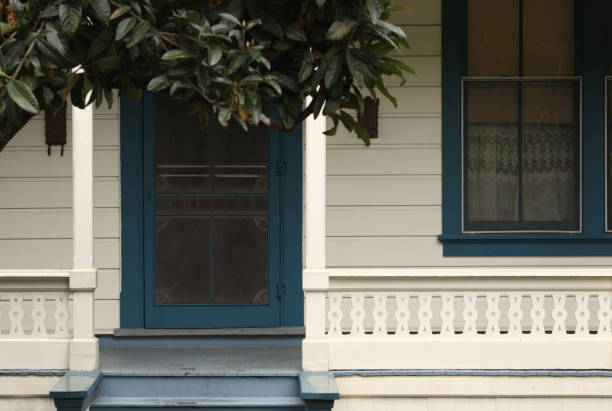 front porch of an older victorian style home