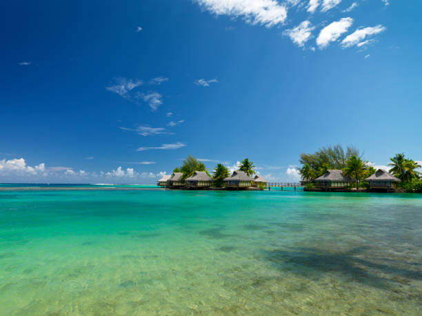 istock Beach Bungalows in Blue Lagoon 157420540