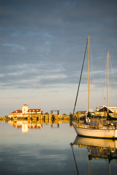 Mystic River across from Historical whaling village of Mystic Seaport Mystic, CT