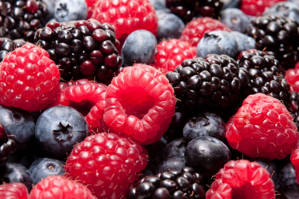 istock Blueberry, Raspberry and Blackberry Closeup 157420819