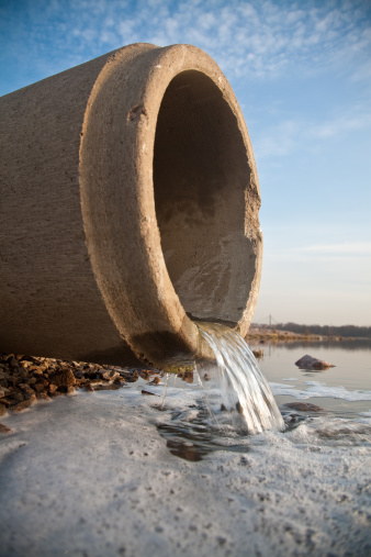 Sewer pipe letting to the sea