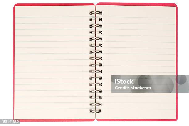 Blank Isolated Notebook Pages Stock Photo - Download Image Now - Note Pad, Open, Spiral Notebook