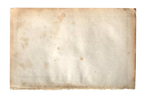 Old paper isolated on white background stock photo