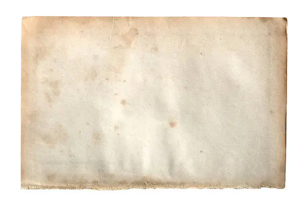 Photo of Old paper isolated on white background