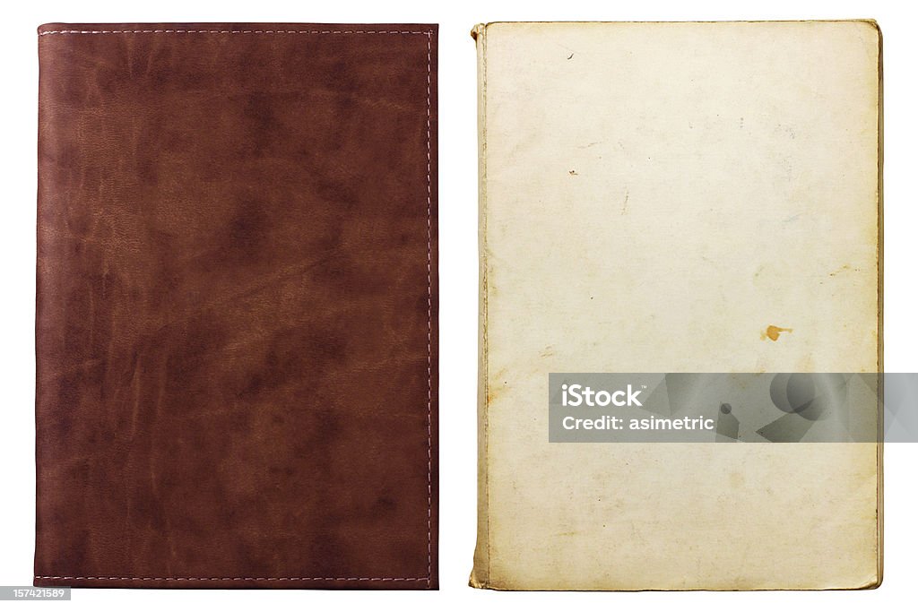 Two old notebooks  Leather Stock Photo