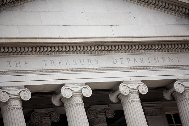 US Treasury Building, Washington DC stock photo