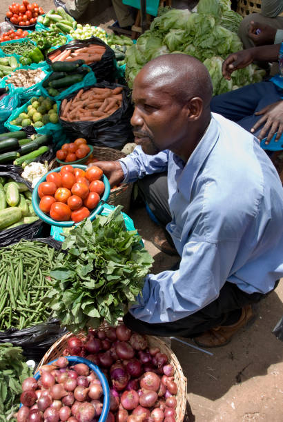 istock Street vendor at market 157421804