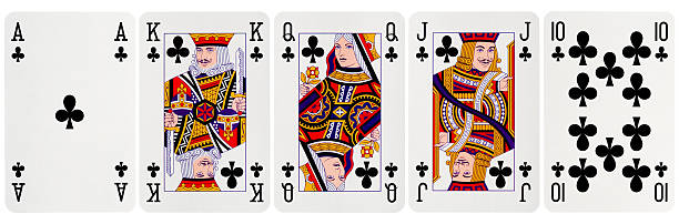 istock Royal Flush Clubs 157422170
