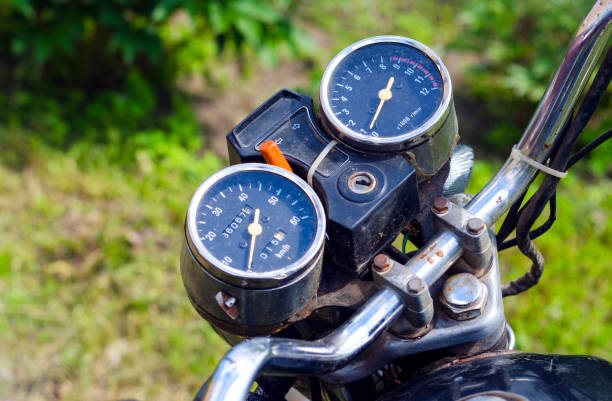 istock black dial shows the speed of the motorcycle. 1574223209