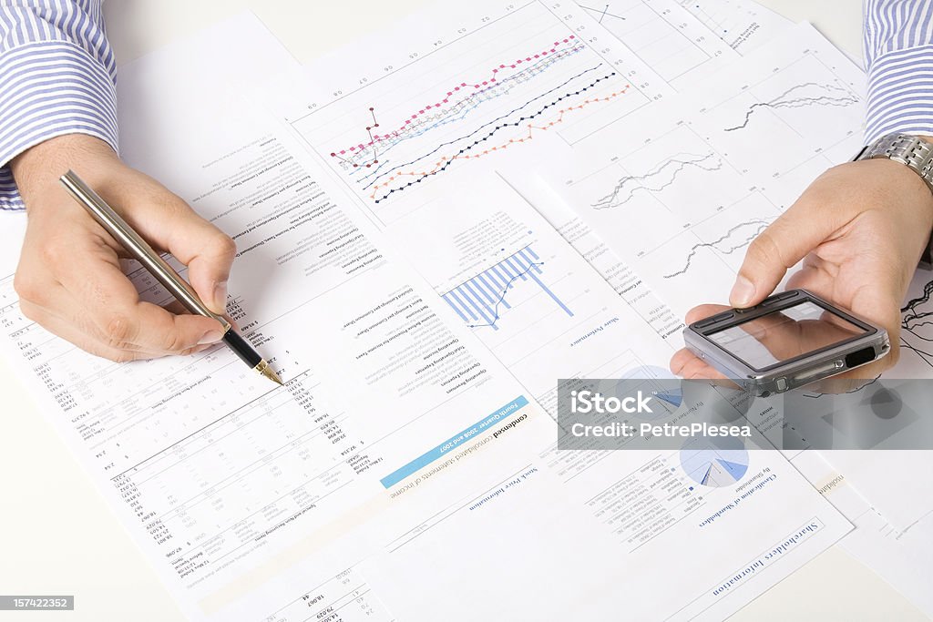 Finanzielle Daten analysieren - Lizenzfrei Wissenschaft Stock-Foto