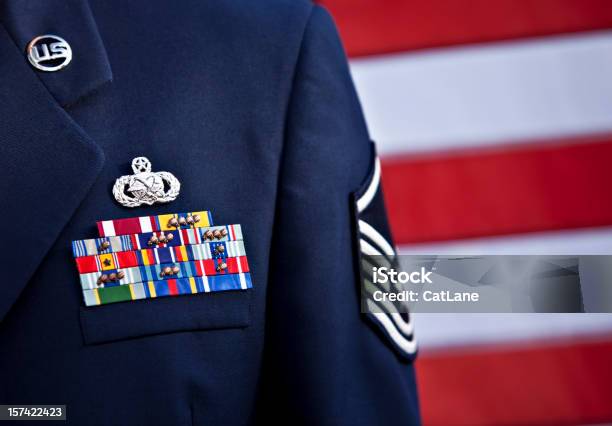 Nós Serviceman Em Traje Formal - Fotografias de stock e mais imagens de Medalha - Medalha, Tropa, Força Aérea