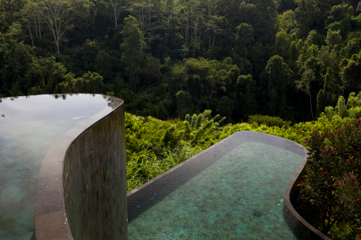 Infinity pools set in a unique design from Bali, Indonesia