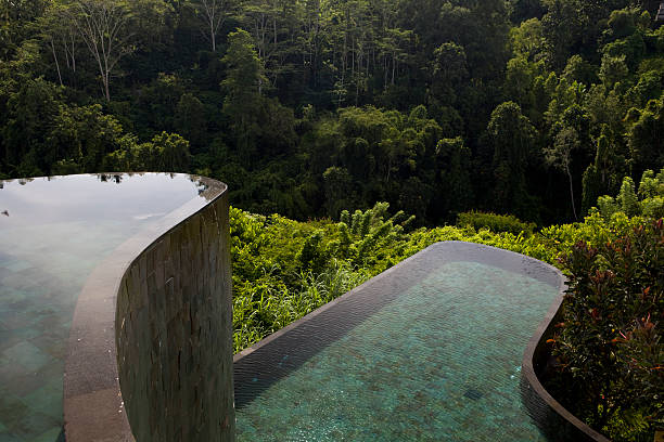 Ubud Hanging Gardens in Bali Indonesia stock photo
