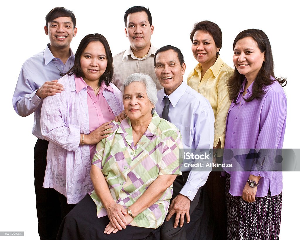 Philippinischer für Kinder mit Erwachsenen - Lizenzfrei Aktiver Senior Stock-Foto