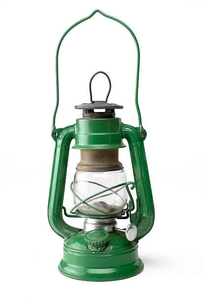Green Oil Lamp stock photo