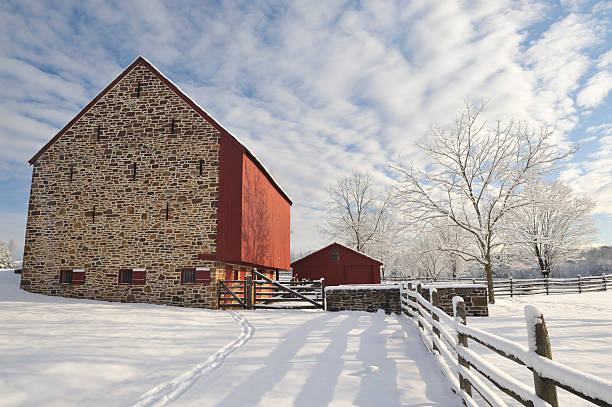 istock Farmhouse in Winter 157422751