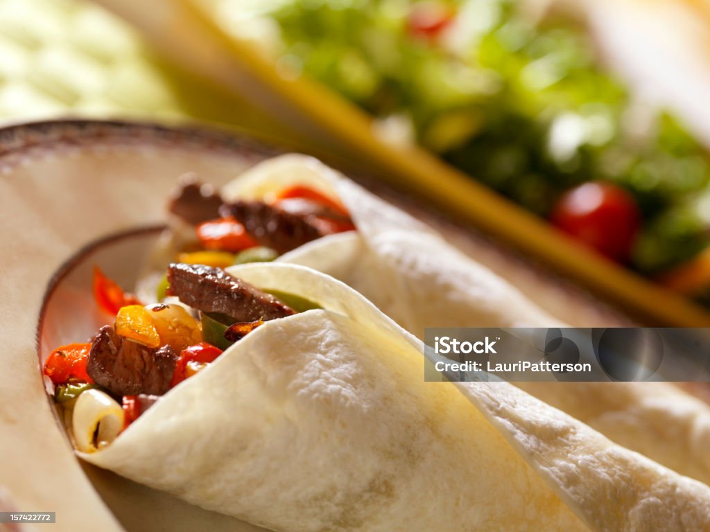 Mexikanische Rindfleisch Fajita - Lizenzfrei Bildschärfe Stock-Foto