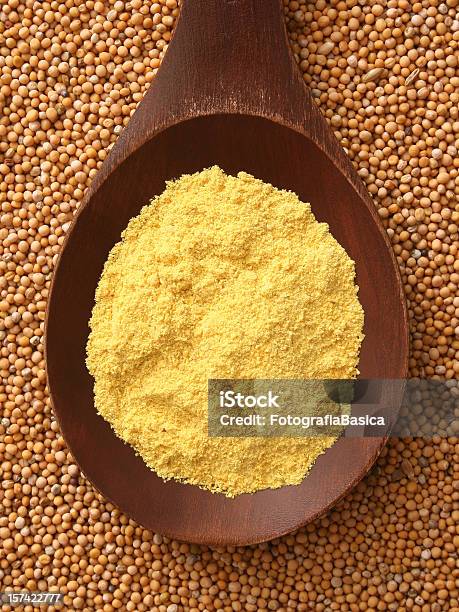 Mustard Powder Stock Photo - Download Image Now - Mustard, Ground - Culinary, Brown