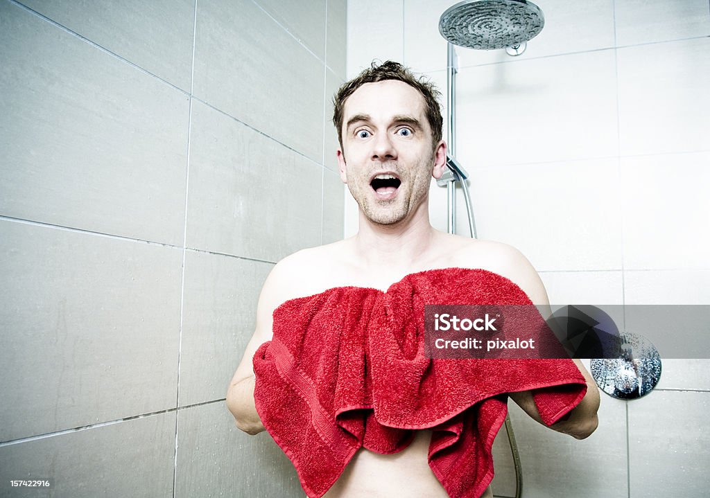 Caught red-handed  Shower Stock Photo