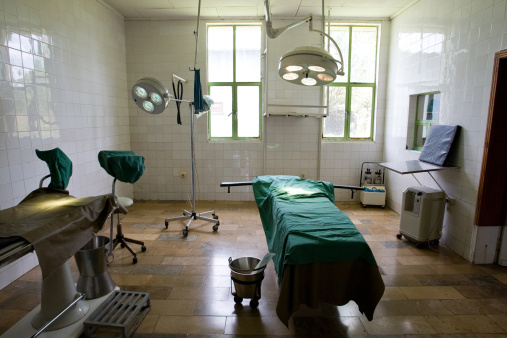 Empty operating room in a local hospital in Ethiopia, Africa.