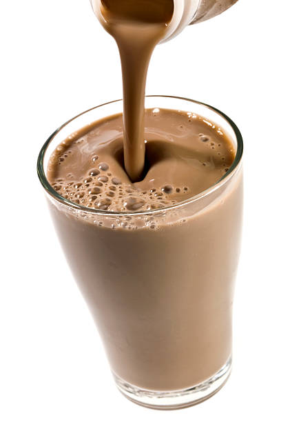 High Definition Chocolate Milkshake (or protein drink)  chocolate shake stock pictures, royalty-free photos & images
