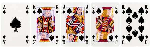 ロイヤルフラッシュクラブ - poker cards royal flush leisure games ストックフォトと画像