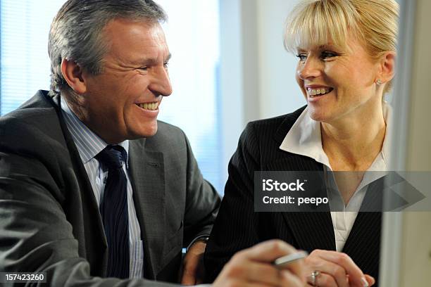 Interacting Business People Stock Photo - Download Image Now - 30-39 Years, Adult, Adults Only