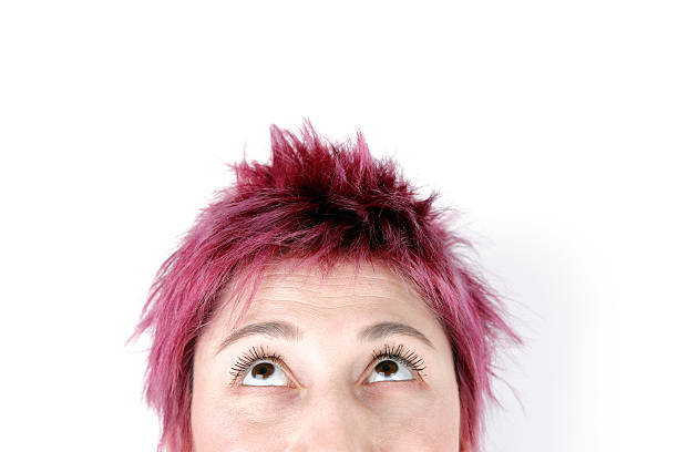 Looking Up  purple hair stock pictures, royalty-free photos & images