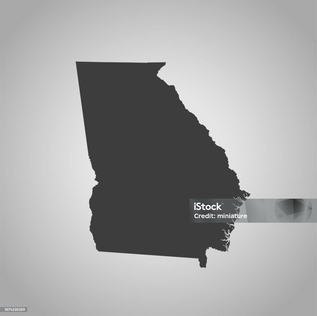 Georgia Map Stock Illustration - Download Image Now - Abstract