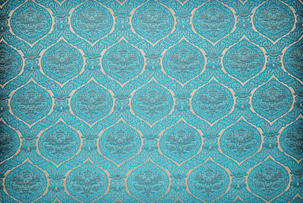 istock Blue vintage wallpaper background texture 157423546