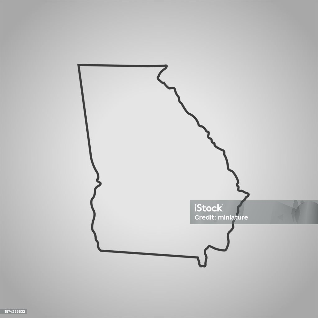 Georgia Map Stock Illustration - Download Image Now - Abstract