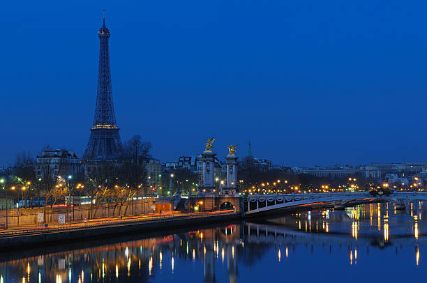 istock Eiffel tower and Alexandre III bridge 157423759