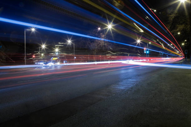 istock Busy Road Junction at Night-See lightbox below for related images 157423864