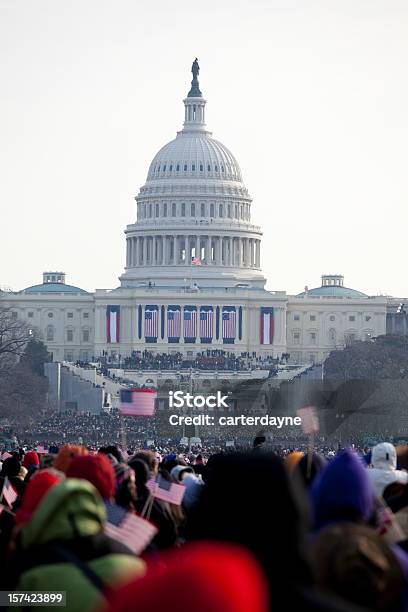 Barack Obamas Presidential Inauguration At Capitol Building Washington Dc Stock Photo - Download Image Now